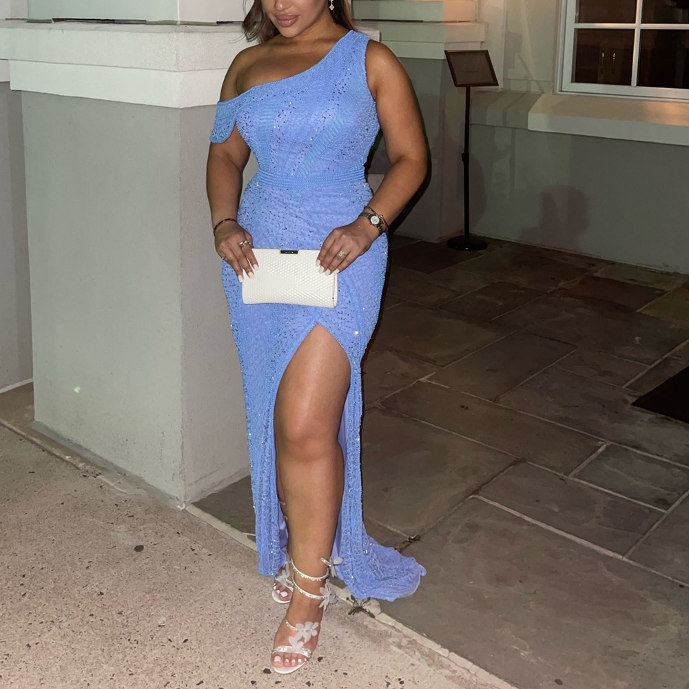 Periwinkle Jovani formal gown